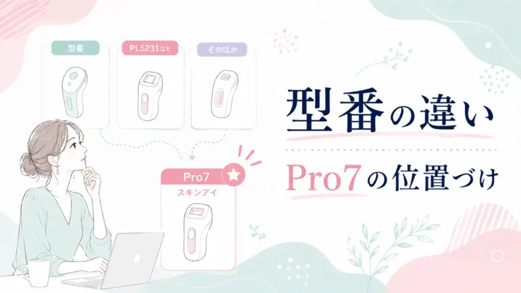 型番の違いとPro7の位置づけをカード風に整理した記事内図解
