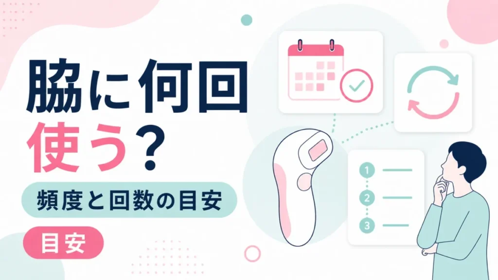 脇に使う頻度と回数の目安を確認するための流れを示した図解