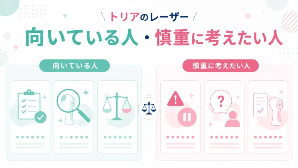 トリアのレーザーに関するよくある疑問をQ&A形式で整理する図解
