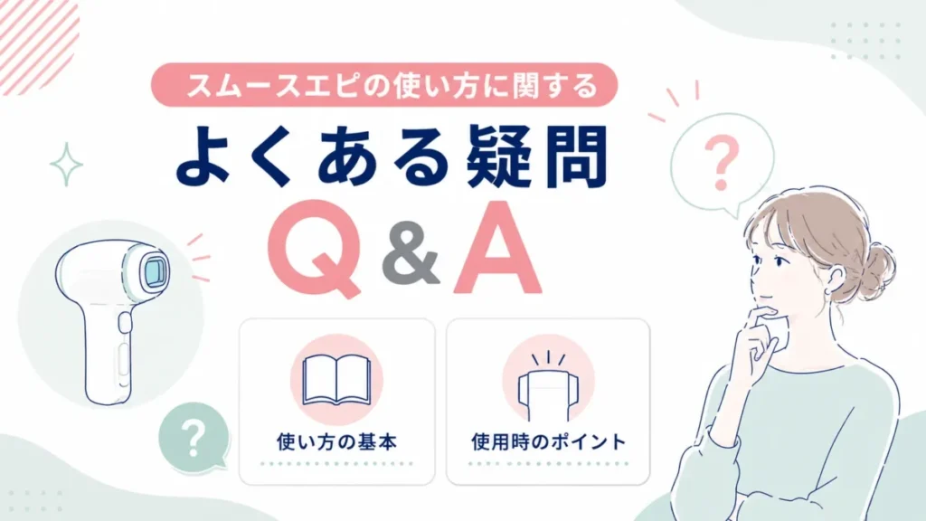 スムースエピの使い方に関するよくある疑問を扱うQ&A章の案内図